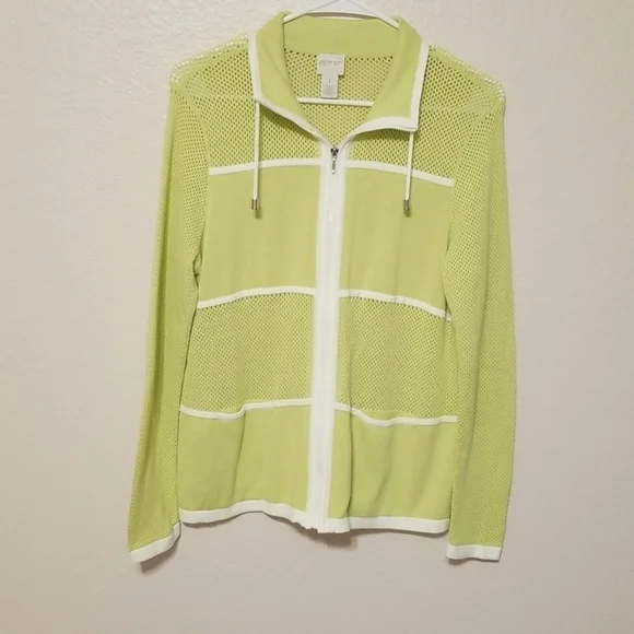 Zenergy by Chico's lightweight breathable jacket, size 1 or Small. Light green. - Picture 1 of 8